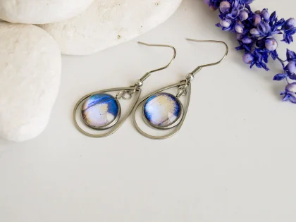 Náušnice Morpho rhetenor helena