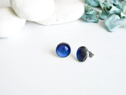 Náušnice Morpho rhetenor helena