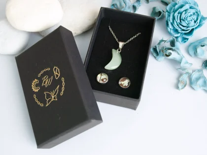 Náušnice Urania leilus s náhrdelníkom