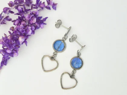 Morpho rhetenor helena earrings